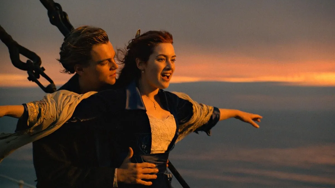 Kate Winlet et Leonardo DiCaprio dans Titanic